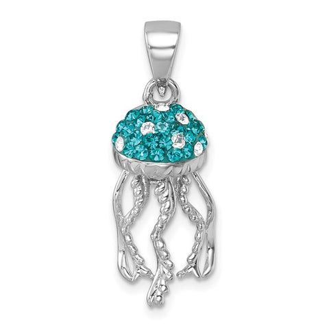JELLYFISH DANGLING NECKLACE CRYSTAL ELEMENTS