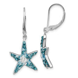 SEA STAR LEVER BACK EARRING CRYSTAL ELEMENTS