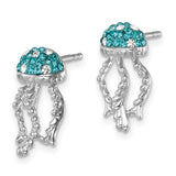BLUE PAVE CRYSTAL JELLYFISH EARRING
