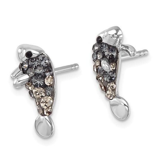 MANATEE POST EARRINGS SWAROVSKI ® CRYSTAL ELEMENTS