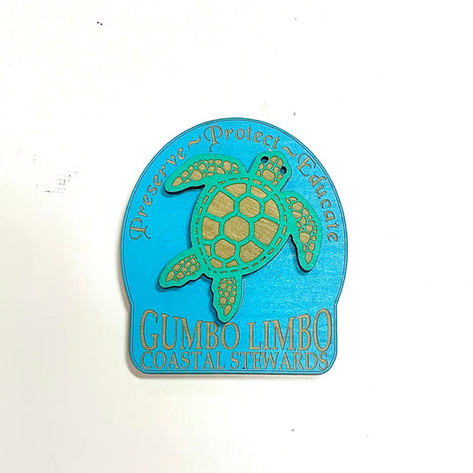 PRESERVE TURTLE WOOD MAGNET