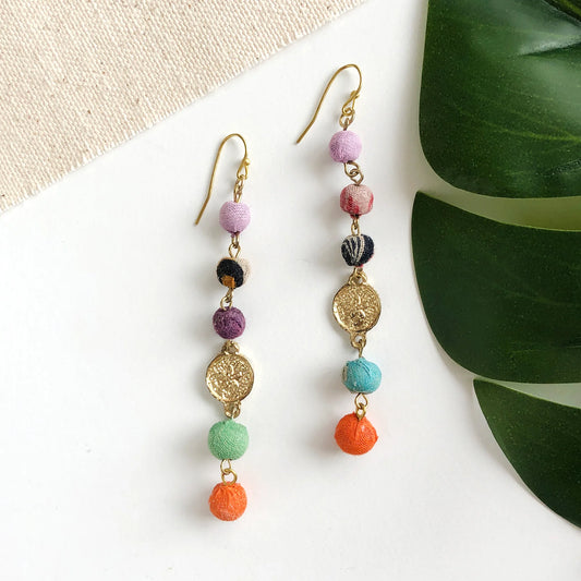 KANTHA RAINDROP EARRINGS