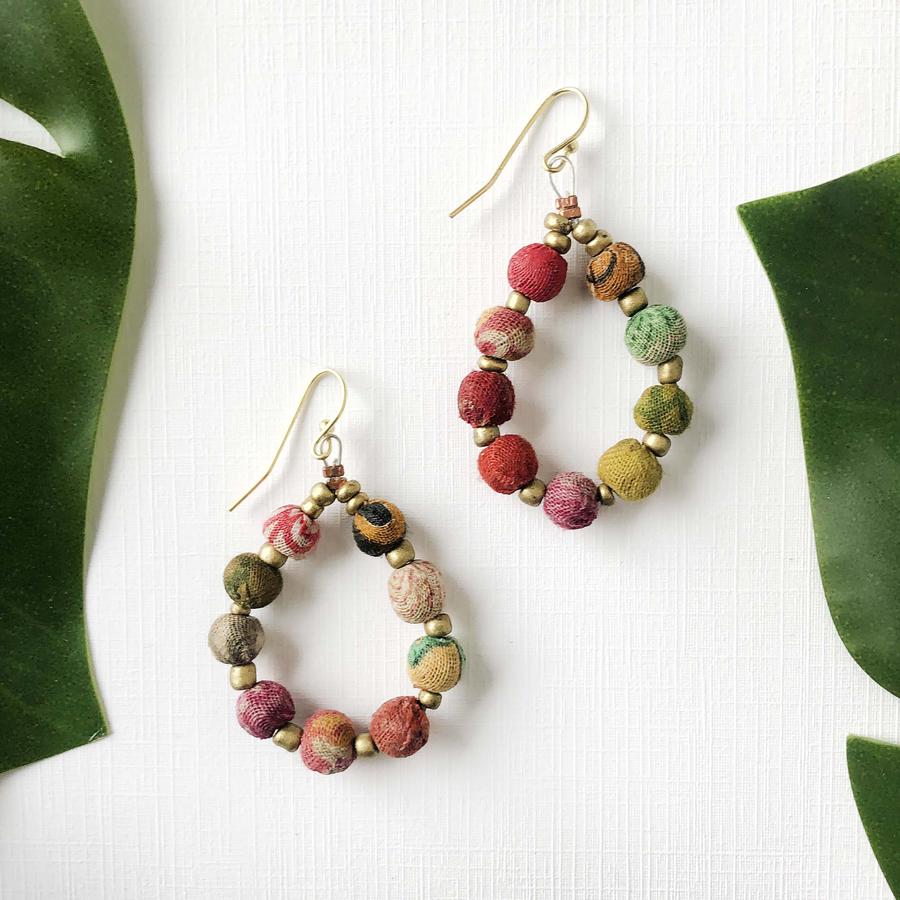 KANTHA BEAD EARRINGS