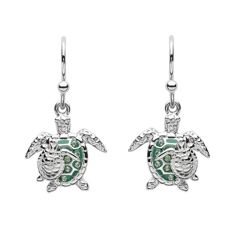 TURTLE & BABY EARRINGS WITH CRYSTALS