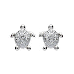 STUD TURTLE EARRINGS WITH CRYSTALS