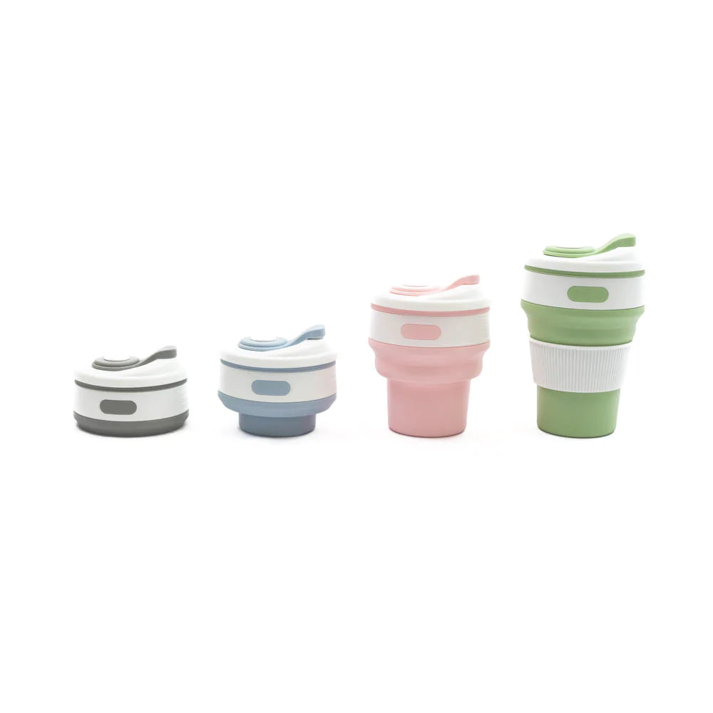 PORTABLE COLLAPSIBLE SILICONE COFFEE MUG