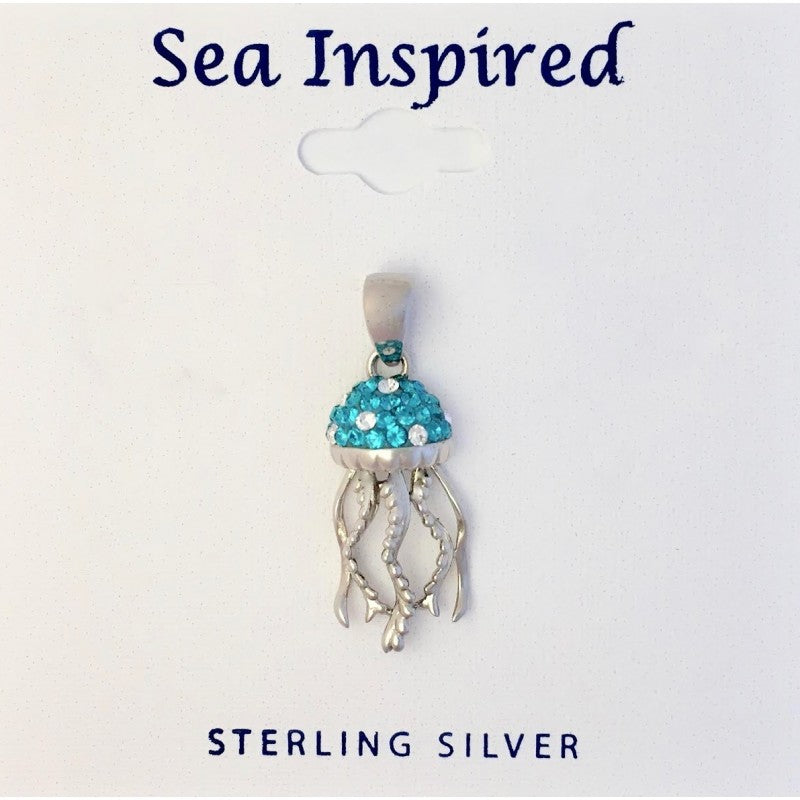 JELLYFISH DANGLING NECKLACE CRYSTAL ELEMENTS