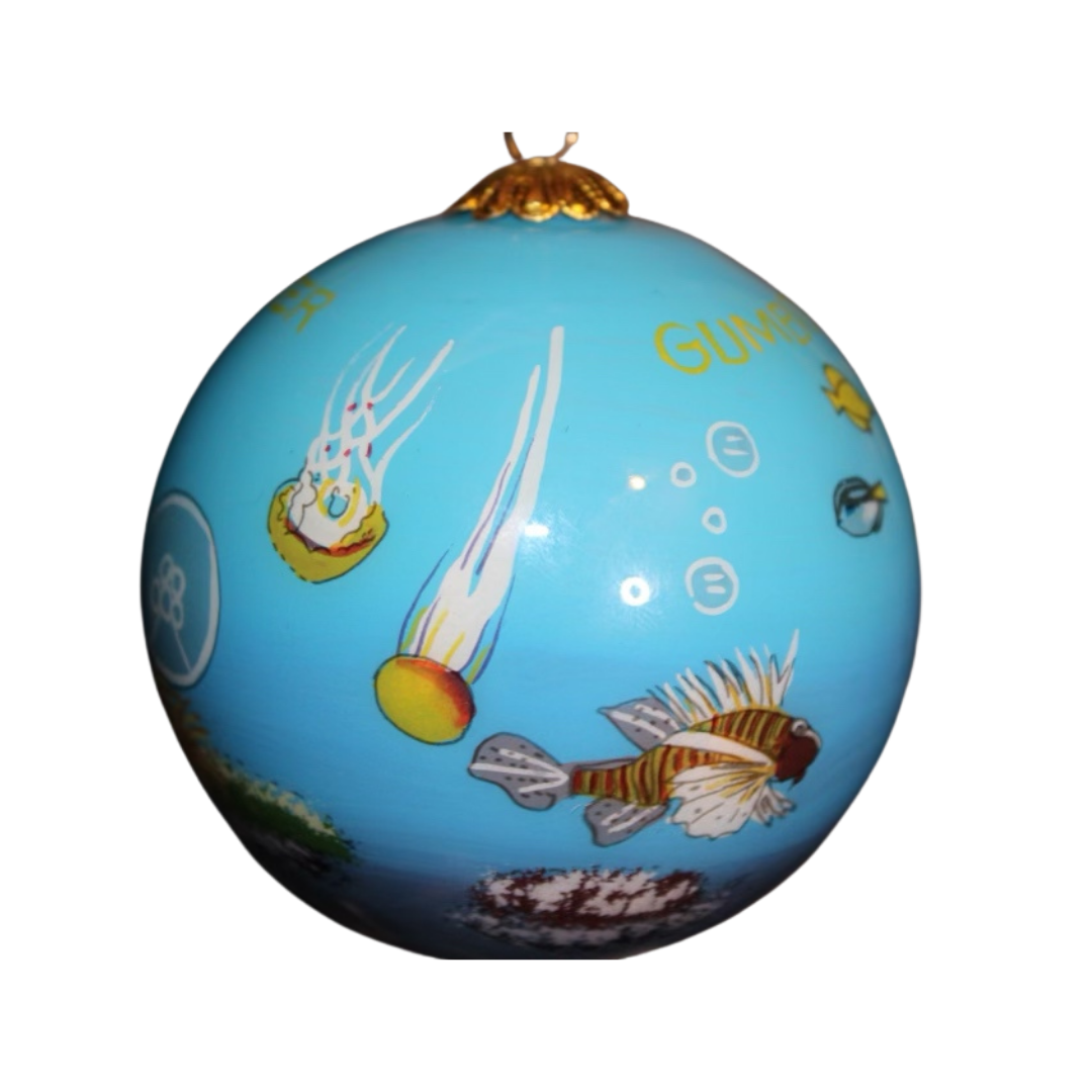 GLNC HAND PAINTED TURTLE ORNAMENT