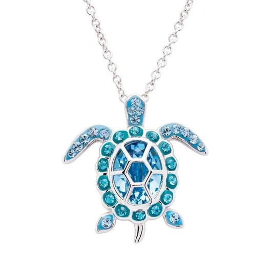 MARCH TURTLE BIRTHSTONE PENDANT