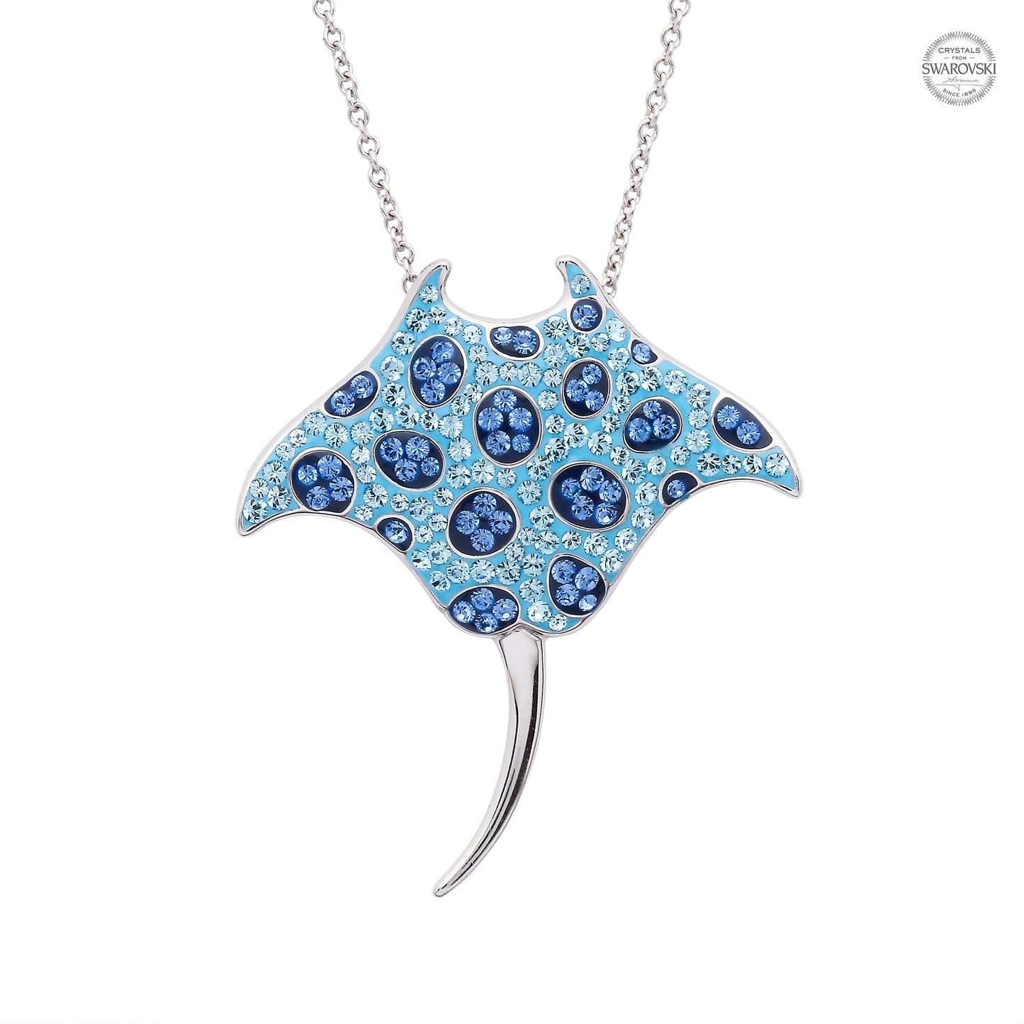 STERLING SILVER SWAROVSKI STINGRAY NECKLACE