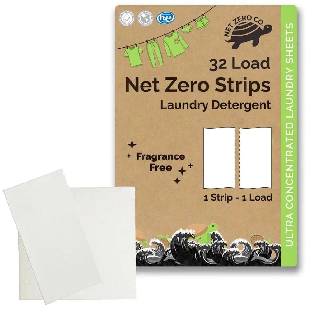 NET ZERO LAUNDRY DETERGENT STRIPS 32 LOADS